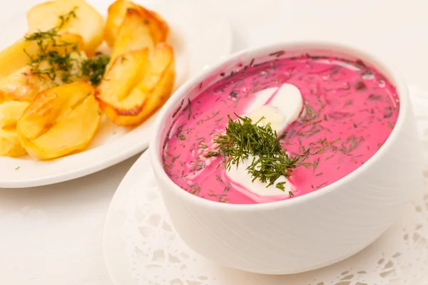 Cold borscht — стоковое фото