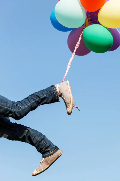 Jambes volantes avec ballons — Photo