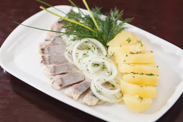 Marinated herring fillets — Stock Photo, Image