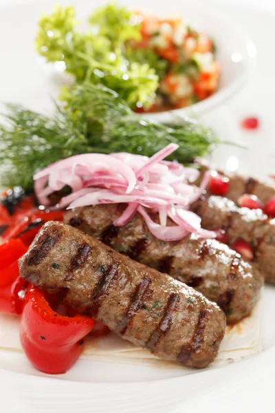 Kebab met groenten — Stockfoto