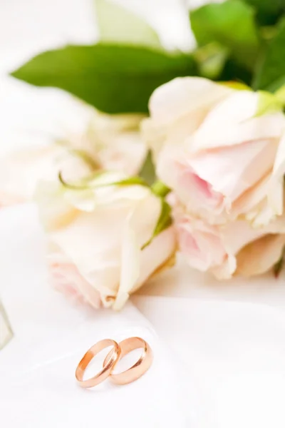 Rosas y anillos — Foto de Stock