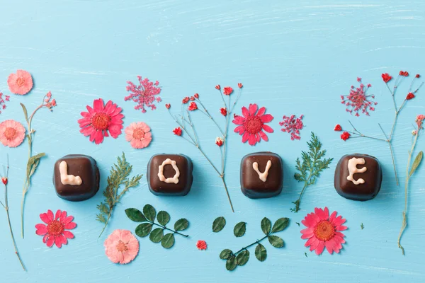 巧克力的情人节的礼物 — 图库照片