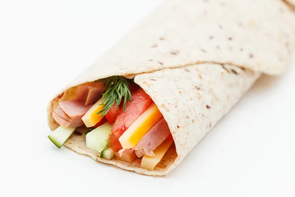 Tortilla with ham and vegetables — Stock Photo, Image