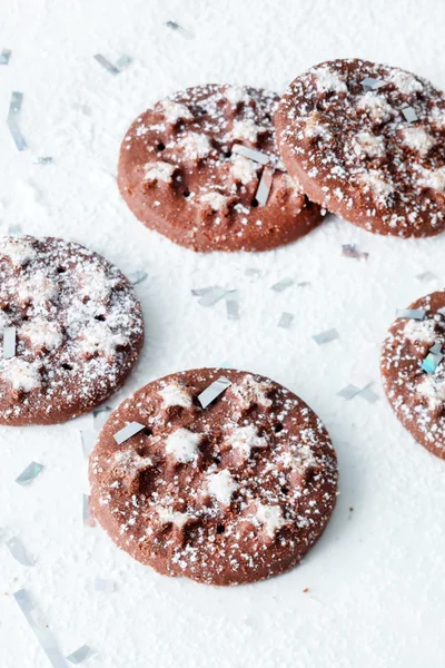 Bolachas de Natal de Chocolate — Fotografia de Stock