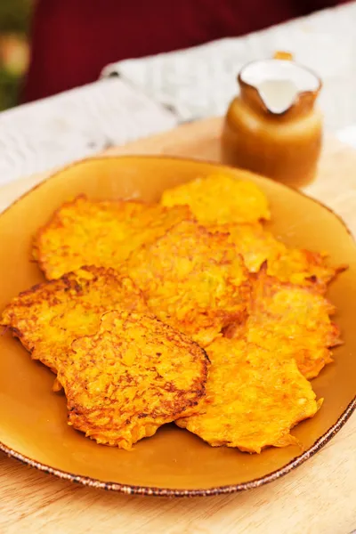 Pumpkin pancakes — Stock Photo, Image