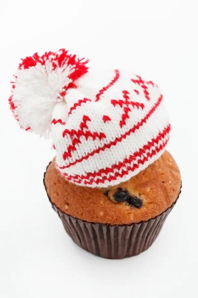 Czapka zimowa na muffin — Zdjęcie stockowe