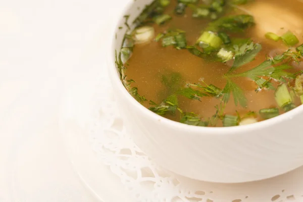 Bouillon avec poulet — Photo