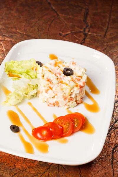 Traditionella ryska sallad — Stockfoto