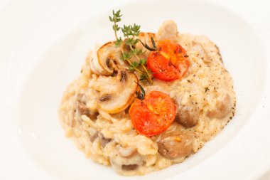 lezzetli mantarlı risotto
