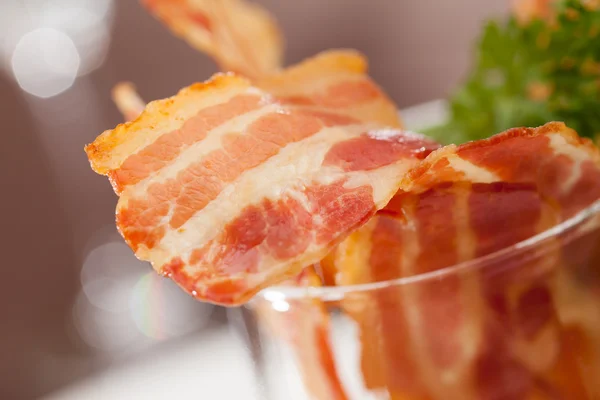 Kokta fet bacon — Stockfoto