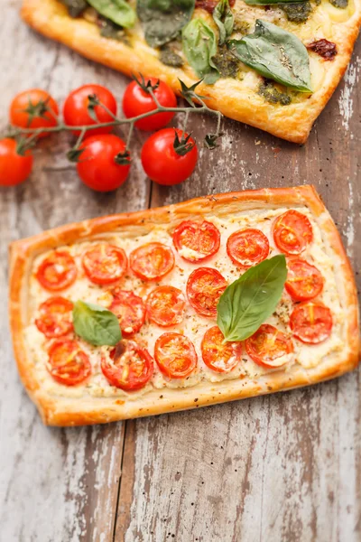 Quiche mit Tomaten und Ricotta — Stockfoto