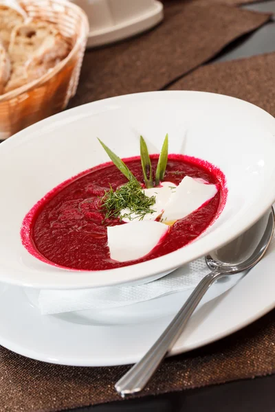 Kalte Rote-Bete-Suppe — Stockfoto