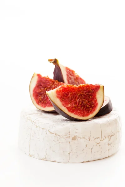 Camembert cheese, figs and honey — Stock Photo, Image