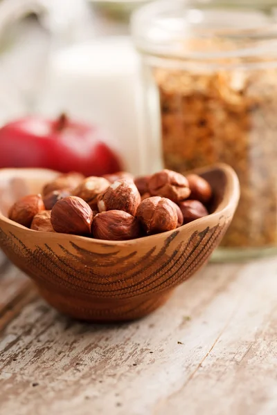 Cereal with nuts — Stock Photo, Image