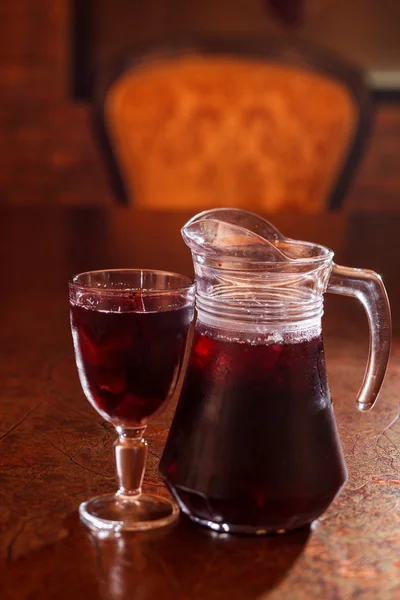 Sangria in a jar — Stock Photo, Image