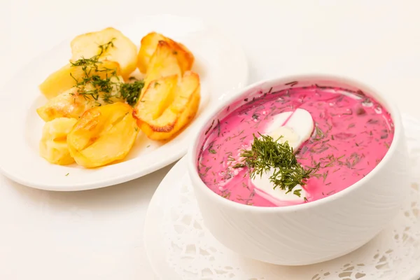 Cold borscht — стоковое фото