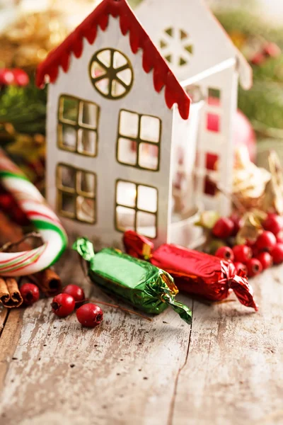 Décoration de Noël avec bonbons — Photo