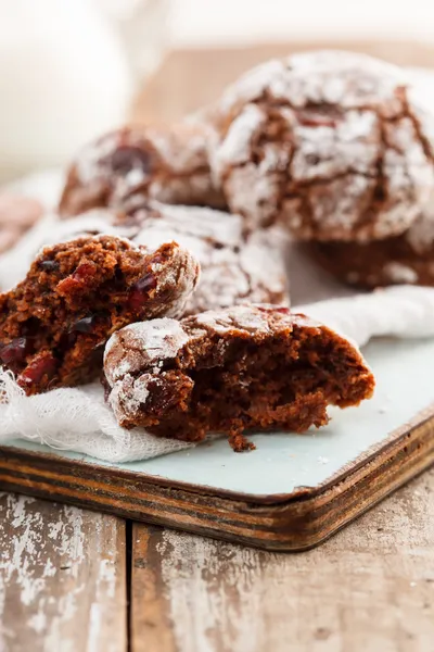 Natale biscotti al cioccolato — Foto Stock