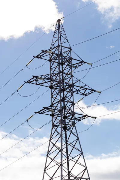 High voltage tower at sky — Stock Photo, Image
