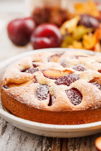 Pastel de ciruela — Foto de Stock