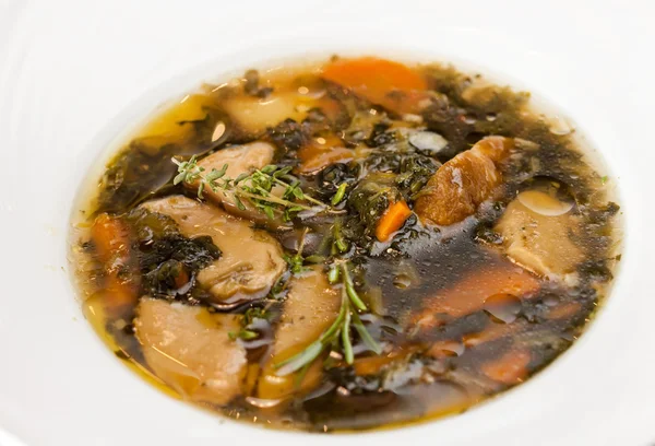 Soup with meat — Stock Photo, Image