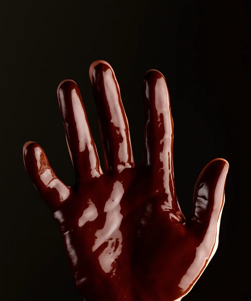 Choklad hand — Stockfoto
