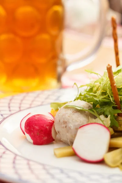 Obatzda is a Bavarian cheese delicacy — Stock Photo, Image