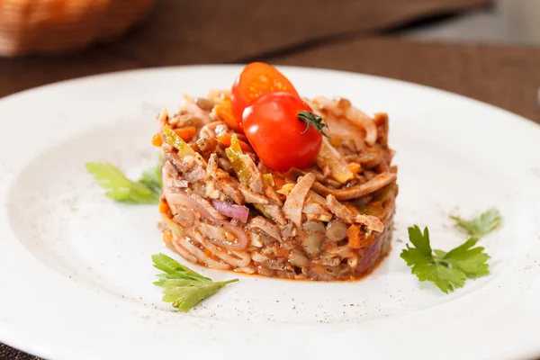 Meat salad — Stock Photo, Image