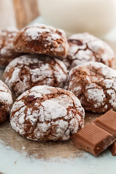 Christmas chocolate cookies — Stock Photo, Image