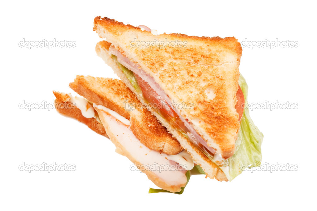 Sandwiches with ham and cheese