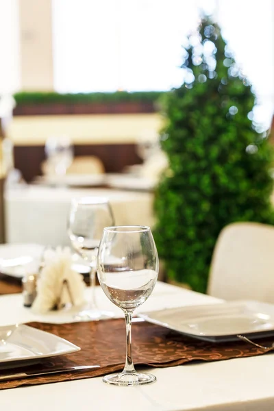 Tables set for meal — Stock Photo, Image