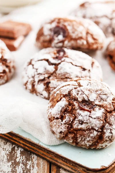 Noel çikolatalı kurabiye — Stok fotoğraf