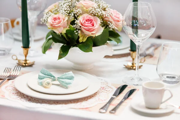 Romantic table setting — Stock Photo, Image