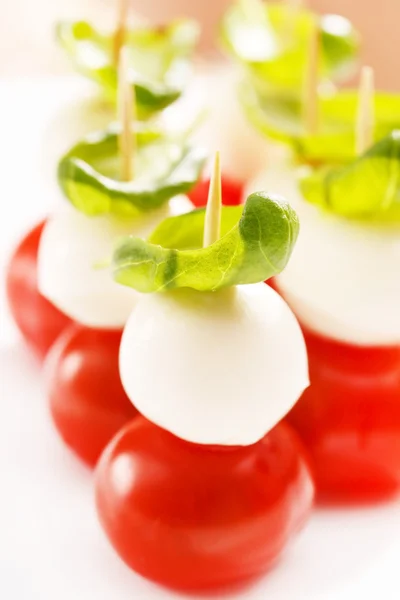 Tomaten und Mozzarella — Stockfoto