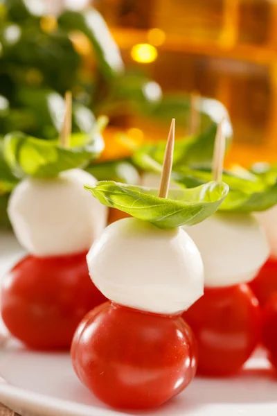Tomate e mussarela — Fotografia de Stock