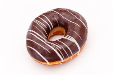 çörek üzerinde beyaz izole