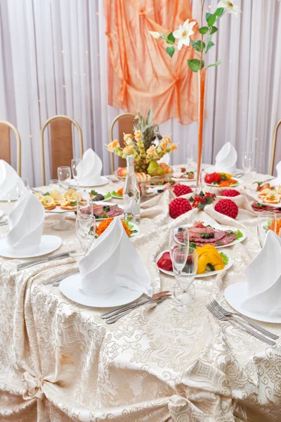 Mesa de casamento configuração — Fotografia de Stock