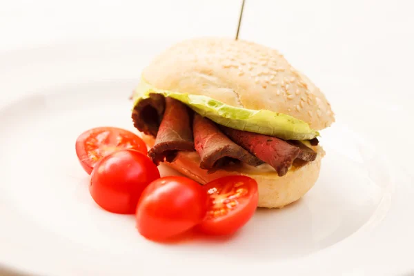 Burger with beef — Stock Photo, Image