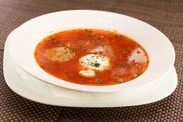 Rote-Bete-Kohlsuppe — Stockfoto