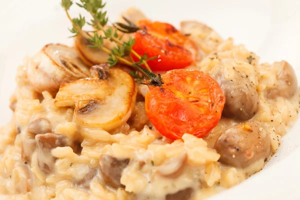 Delicious mushroom risotto — Stock Photo, Image