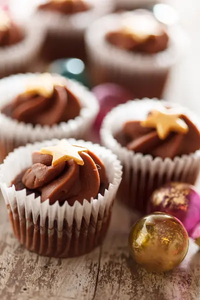 Christmas cupcakes — Stock Photo, Image