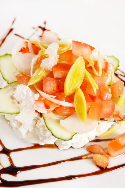 Salad with cottage cheese — Stock Photo, Image