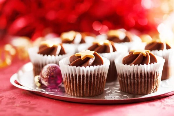 Christmas cupcakes — Stockfoto