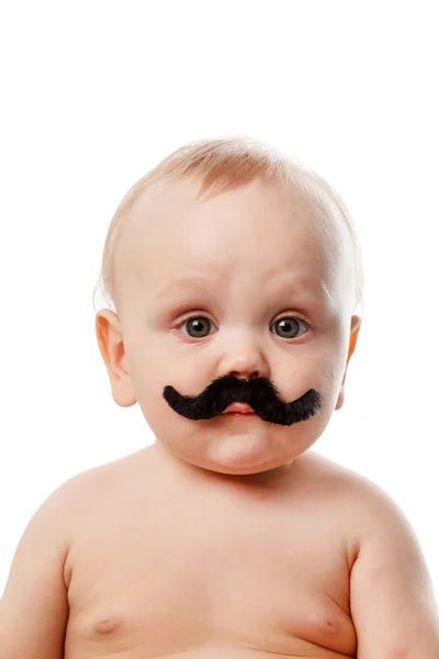 Χαριτωμένο μωρό με μουστάκια — Φωτογραφία Αρχείου