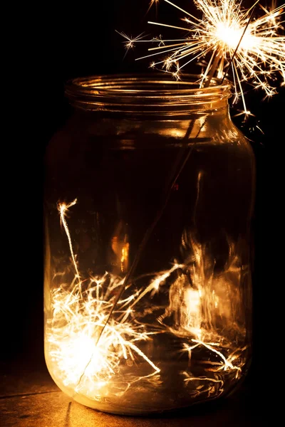 Christmas and newyear party sparkler — Stock Photo, Image