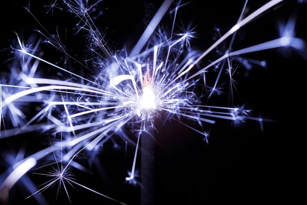 Sparkler em preto — Fotografia de Stock