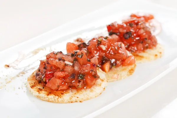Appetizers with tomatoes — Stock Photo, Image