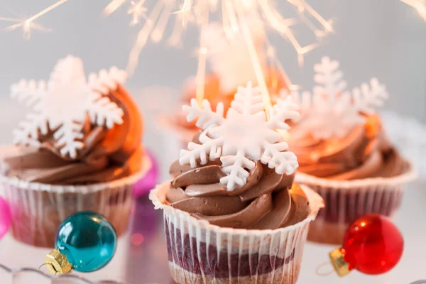 Kerstmis cupcakes — Stockfoto