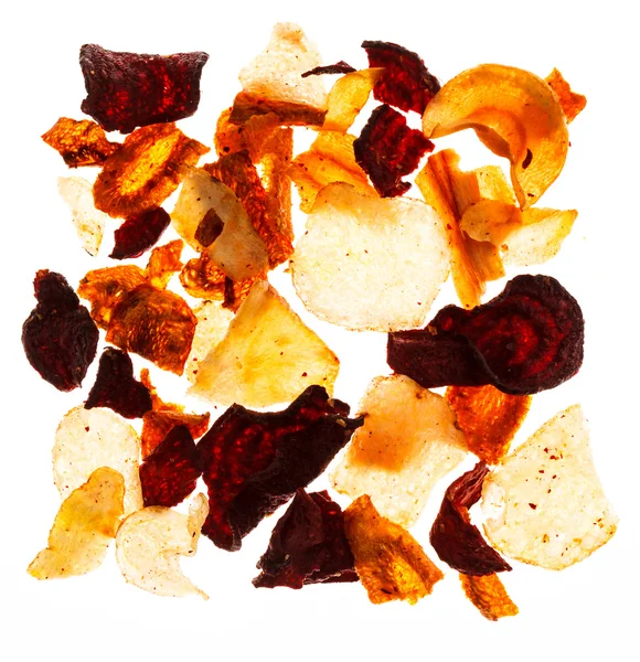 Zeleninové chipsy — Stock fotografie