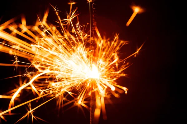 Sparkler on black — Stock Photo, Image